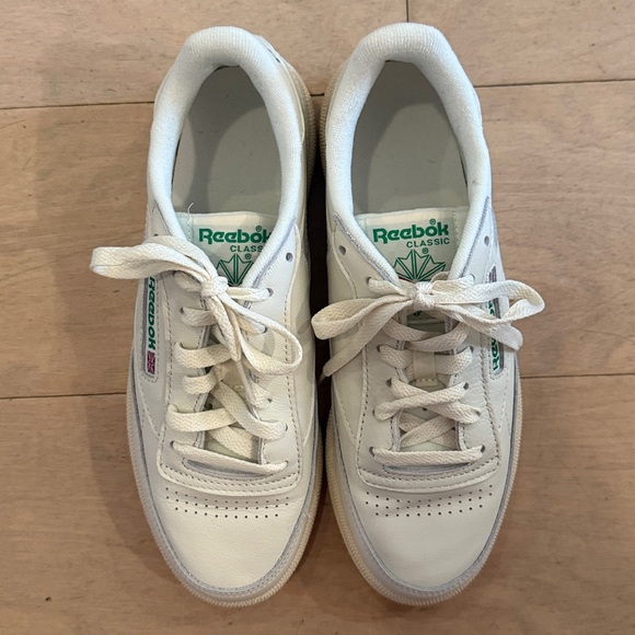 Reebok Club C 85 Vintage Sneakers White Green – Size 8 - Picture 3 of 4